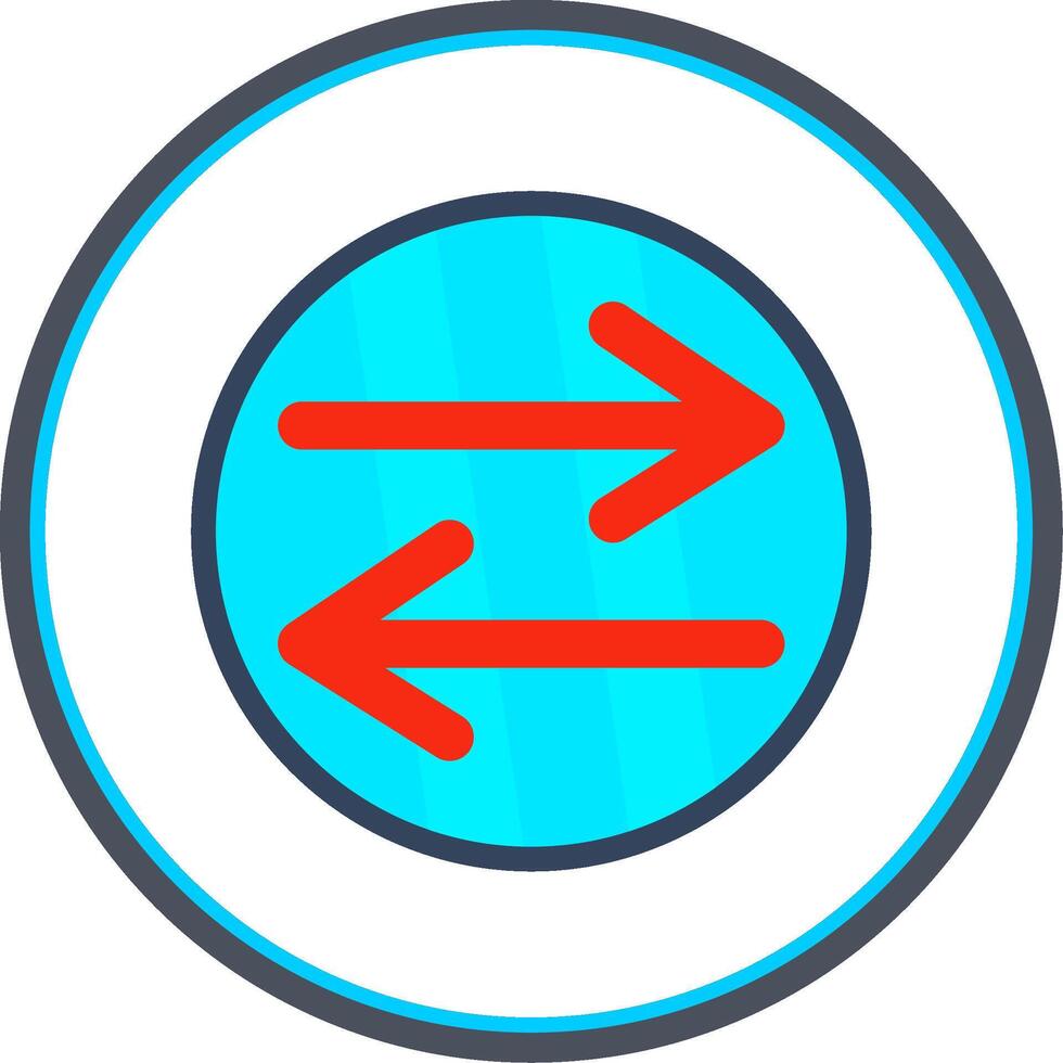 Swap Flat Circle Icon vector