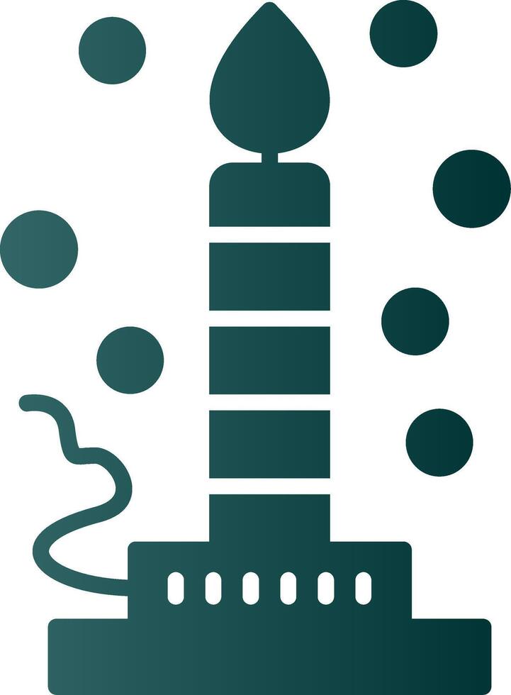 Bunsen Burner Glyph Gradient Icon vector