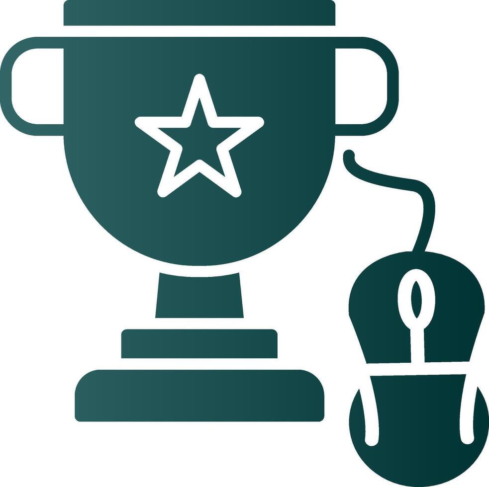 Trophy Glyph Gradient Icon vector