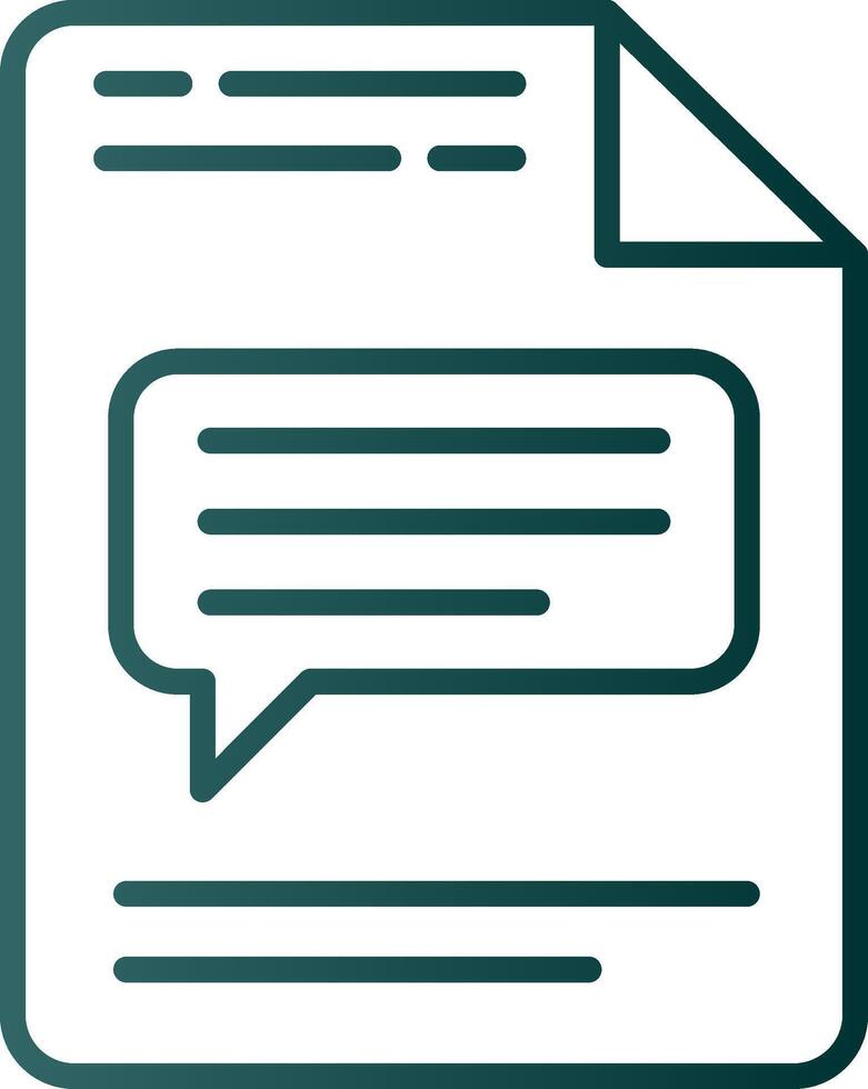 Message Line Gradient Icon vector