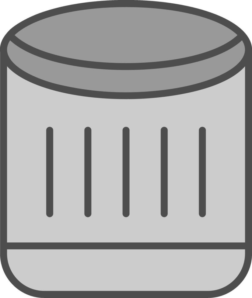 Oil Filter Line Filled Greyscale Icon Design vector
