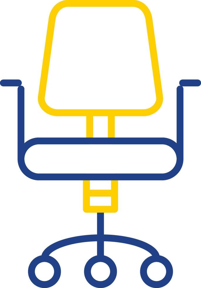 Chair Line Two Colour Icon Design vector