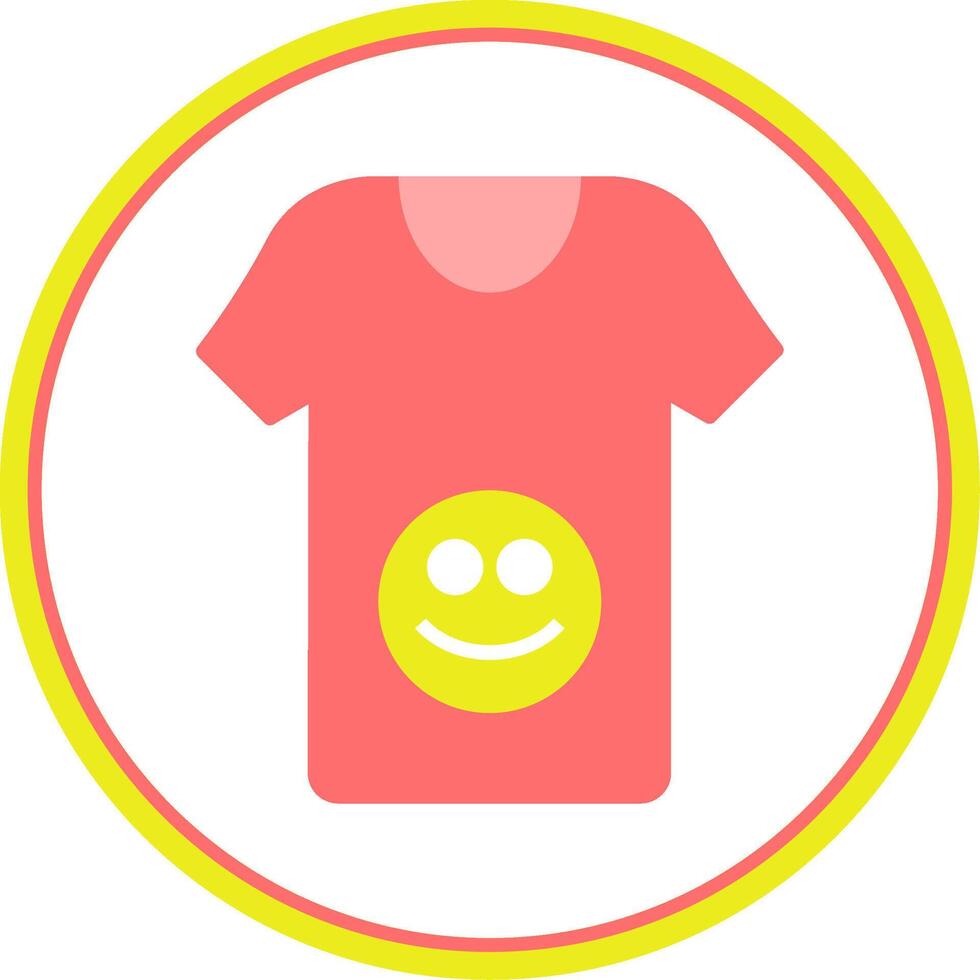 T Shirt Flat Circle Icon vector