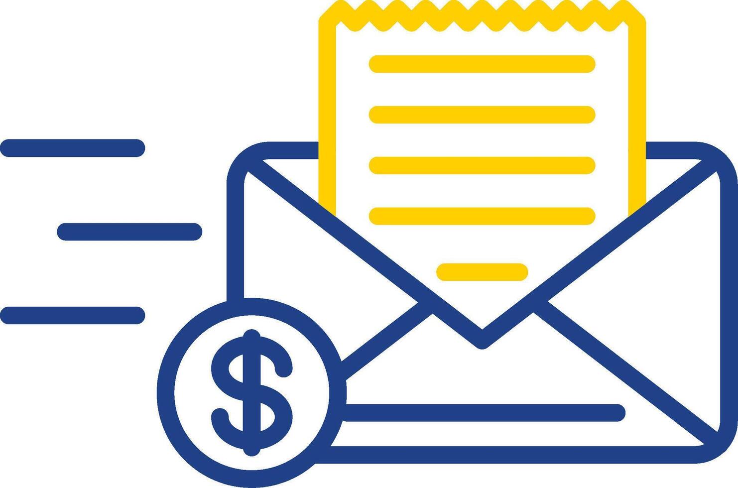 Envelope Line Two Colour Icon Design vector