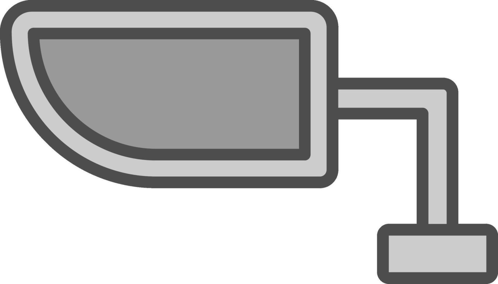 Side Mirror Line Filled Greyscale Icon Design vector