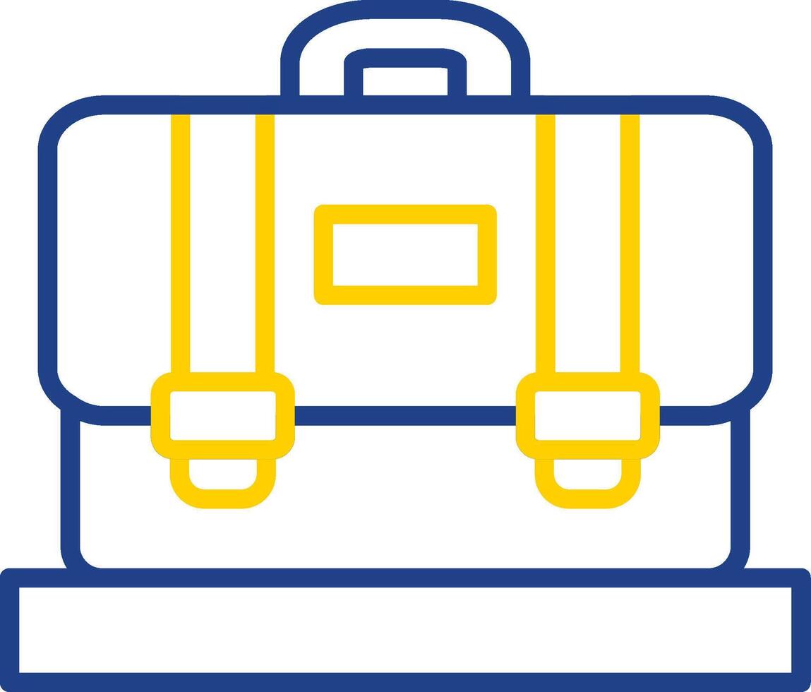 Suitcase Line Two Colour Icon Design vector