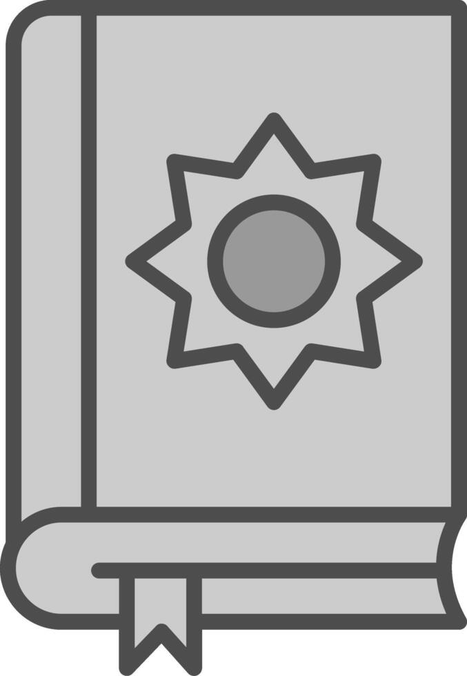 Holy Book Line Filled Greyscale Icon Design vector