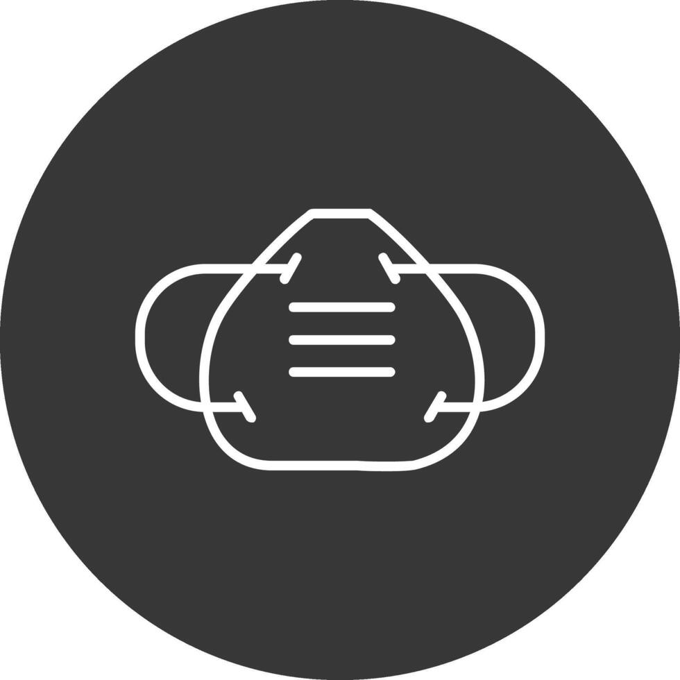 Worker Mask Line Inverted Icon Design vector