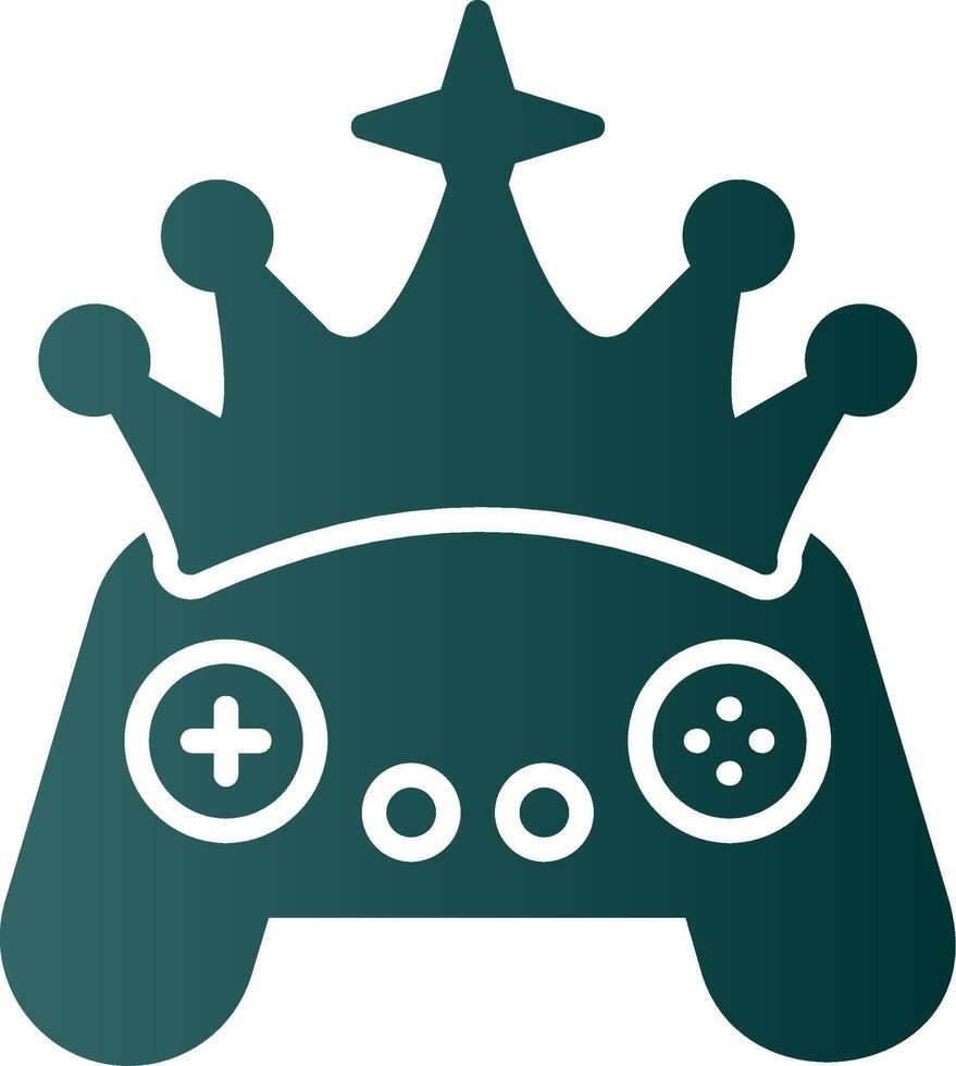 Crown Glyph Gradient Icon vector