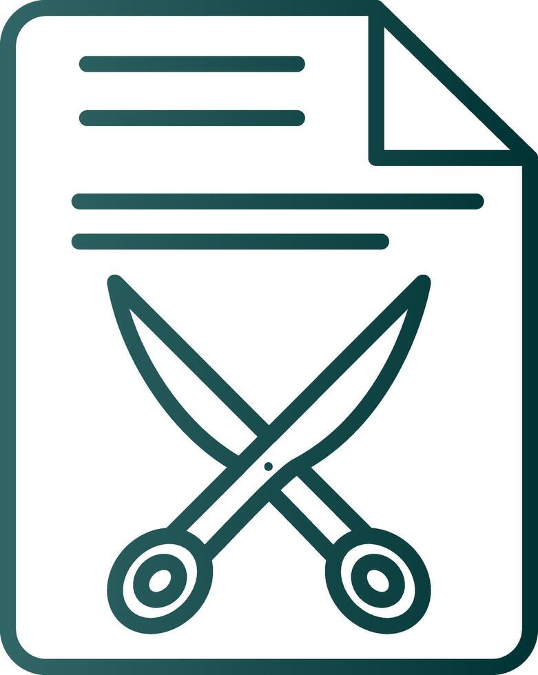Document Line Gradient Icon vector