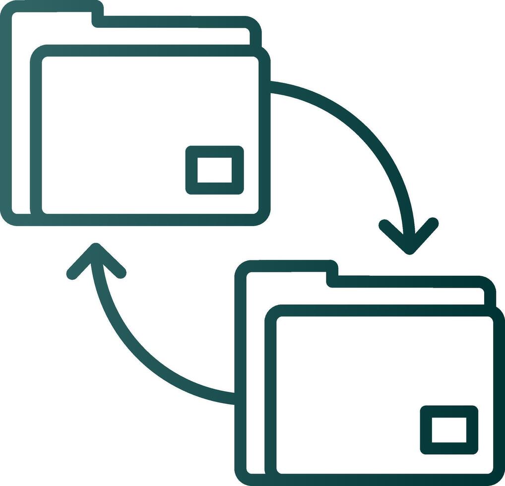 Folder Management Line Gradient Icon vector