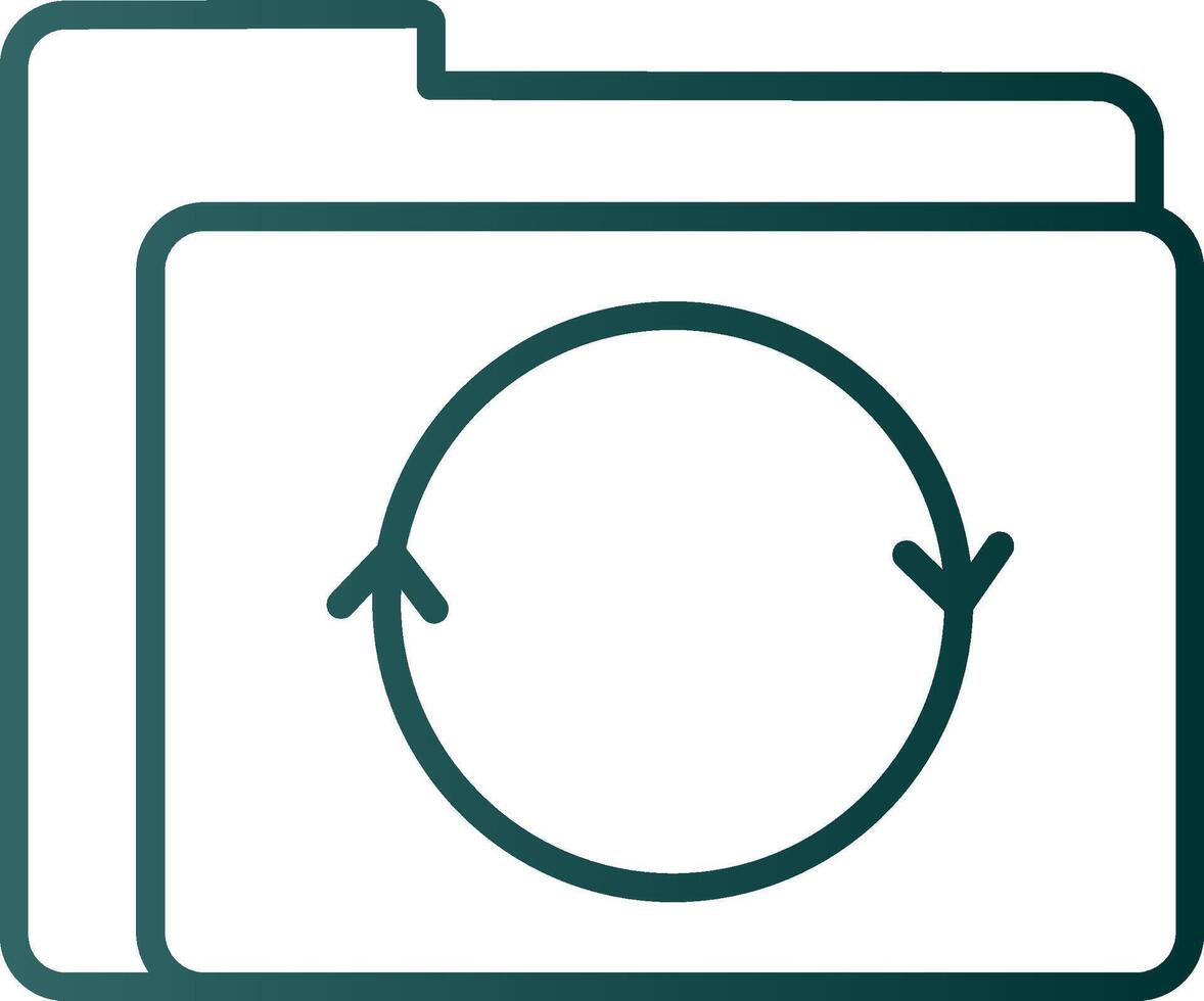 Folder Line Gradient Icon vector