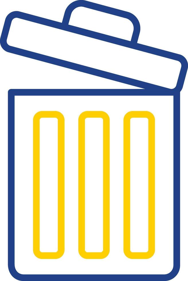 Trash Line Two Colour Icon Design vector