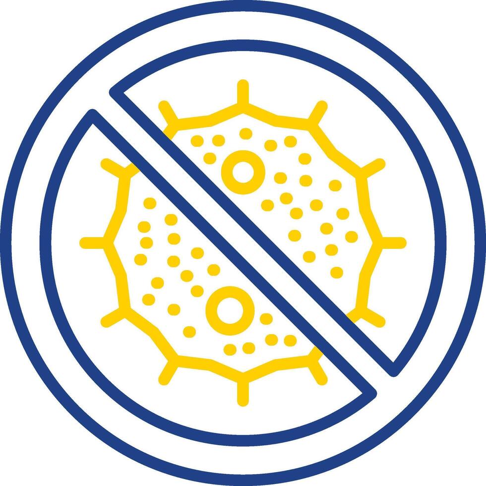Bacteria Line Two Colour Icon Design vector