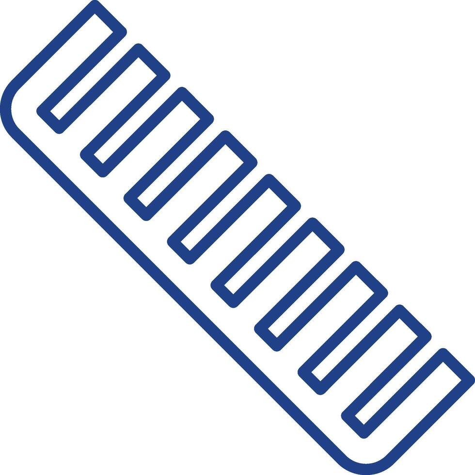 Comb Line Two Colour Icon Design vector