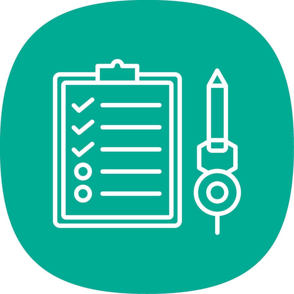 Check List Line Curve Icon Design vector