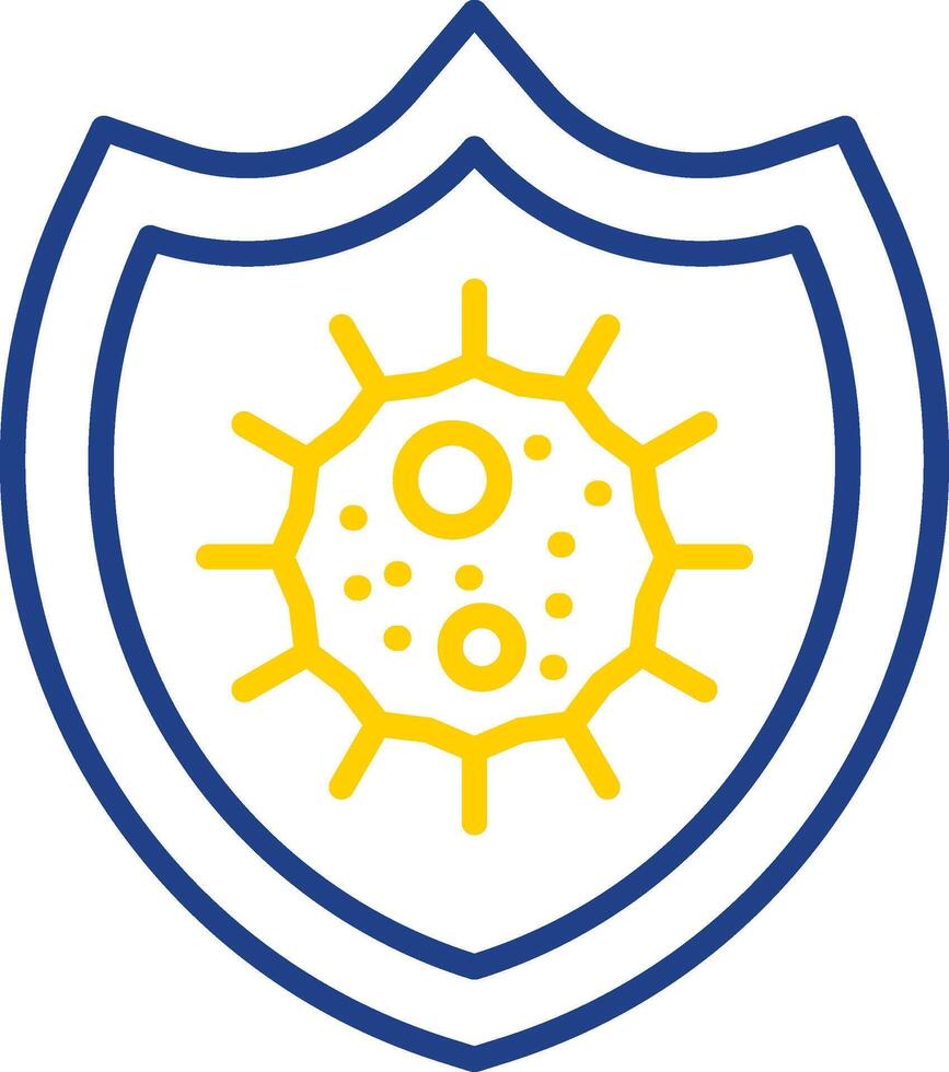Bacteria Line Two Colour Icon Design vector