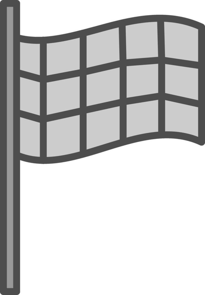 Racing Flag Line Filled Greyscale Icon Design vector