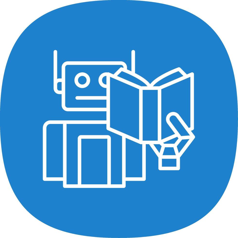 Robot Line Curve Icon Design vector