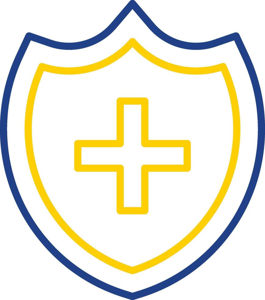 Shield Line Two Colour Icon Design vector