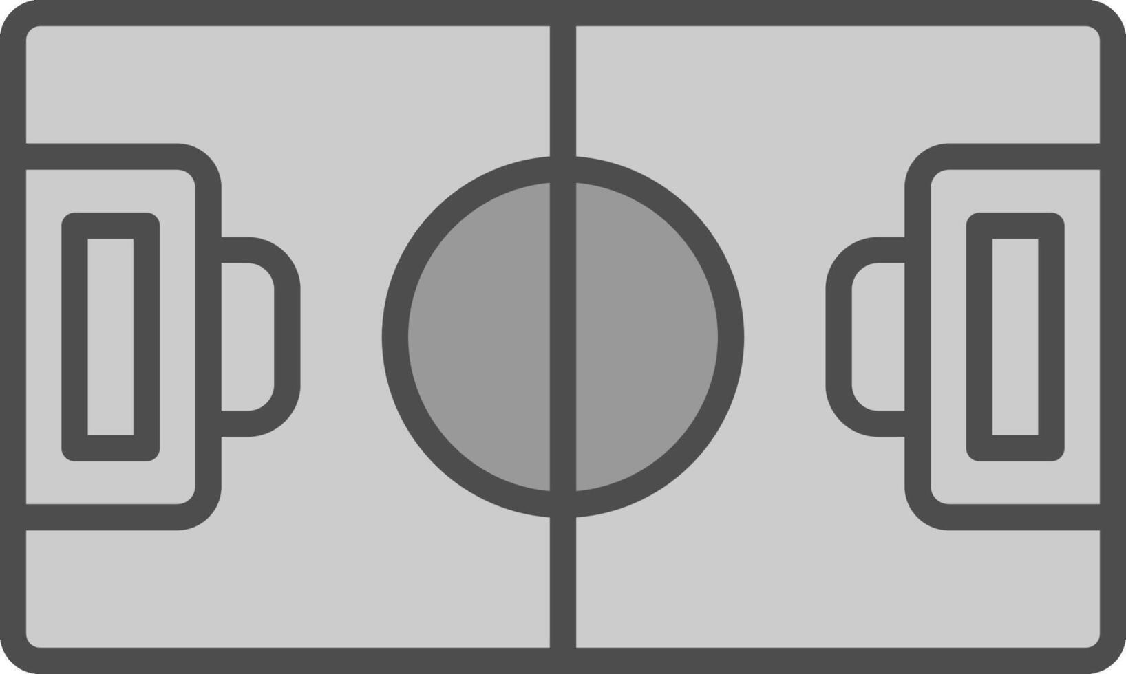 Football Field Line Filled Greyscale Icon Design vector