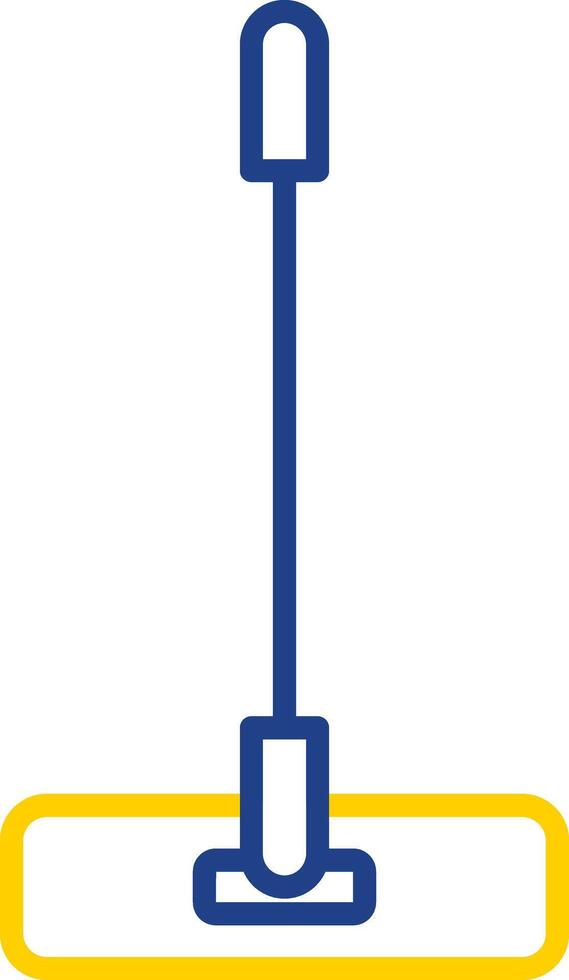 Mop Line Two Colour Icon Design vector