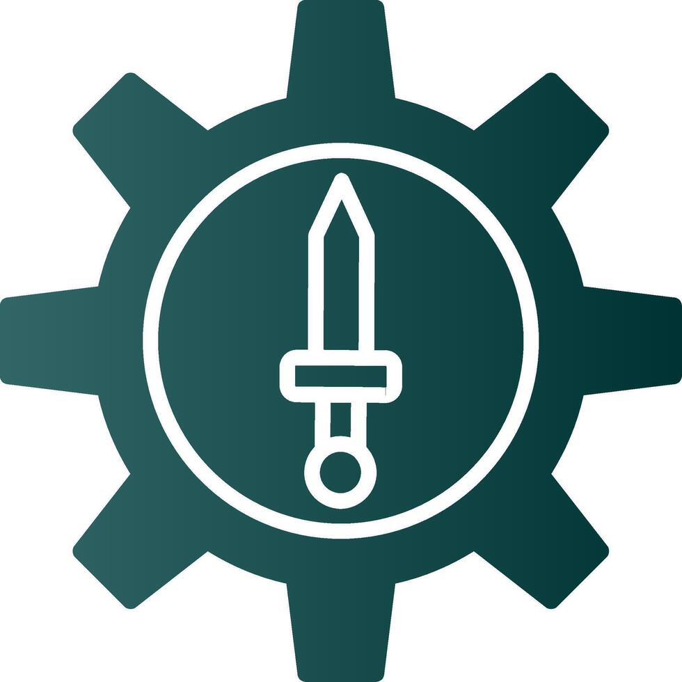 Attack Glyph Gradient Icon vector