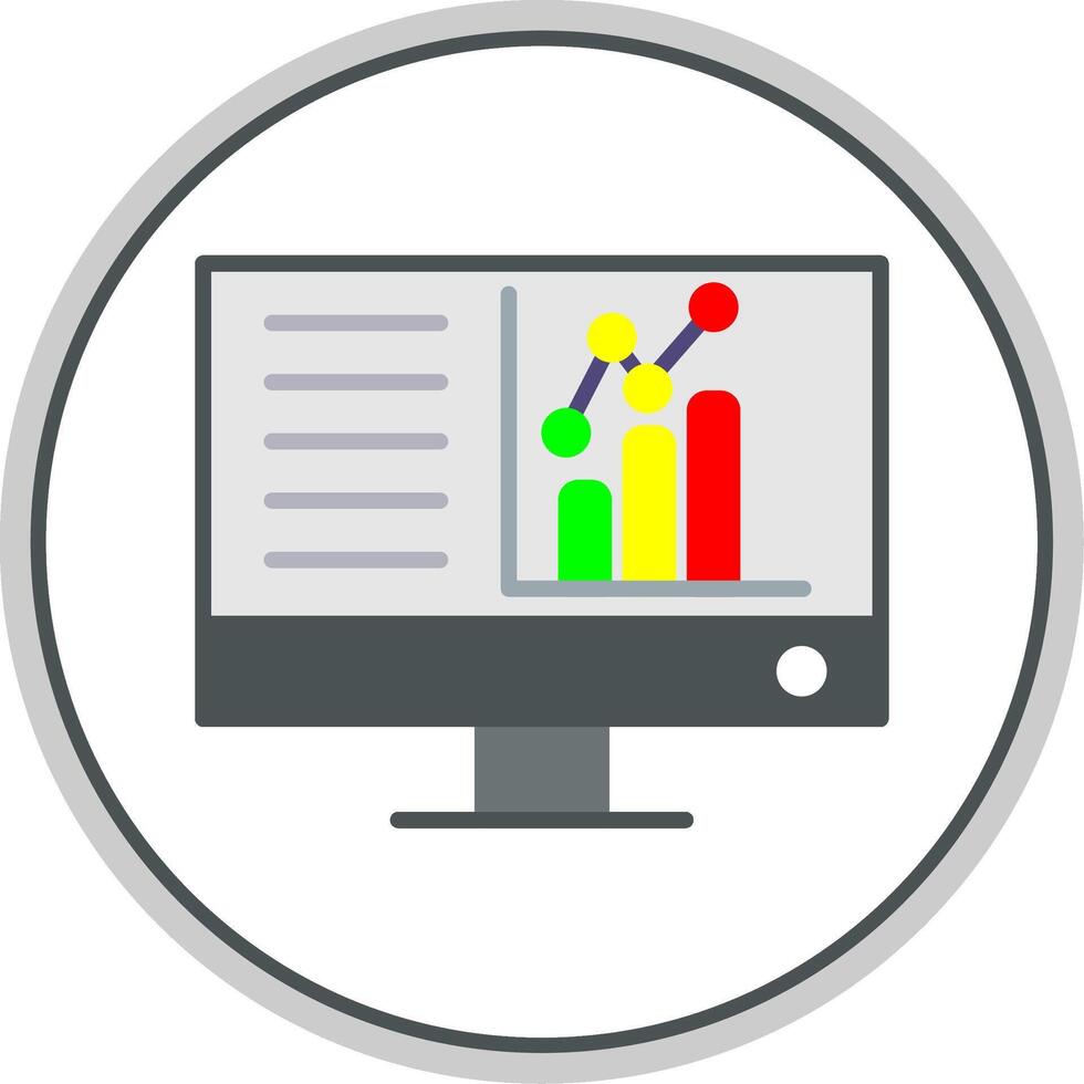 Dashboard Flat Circle Icon vector