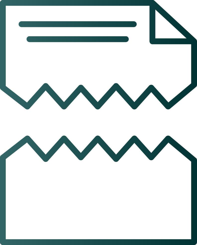Ripped Line Gradient Icon vector
