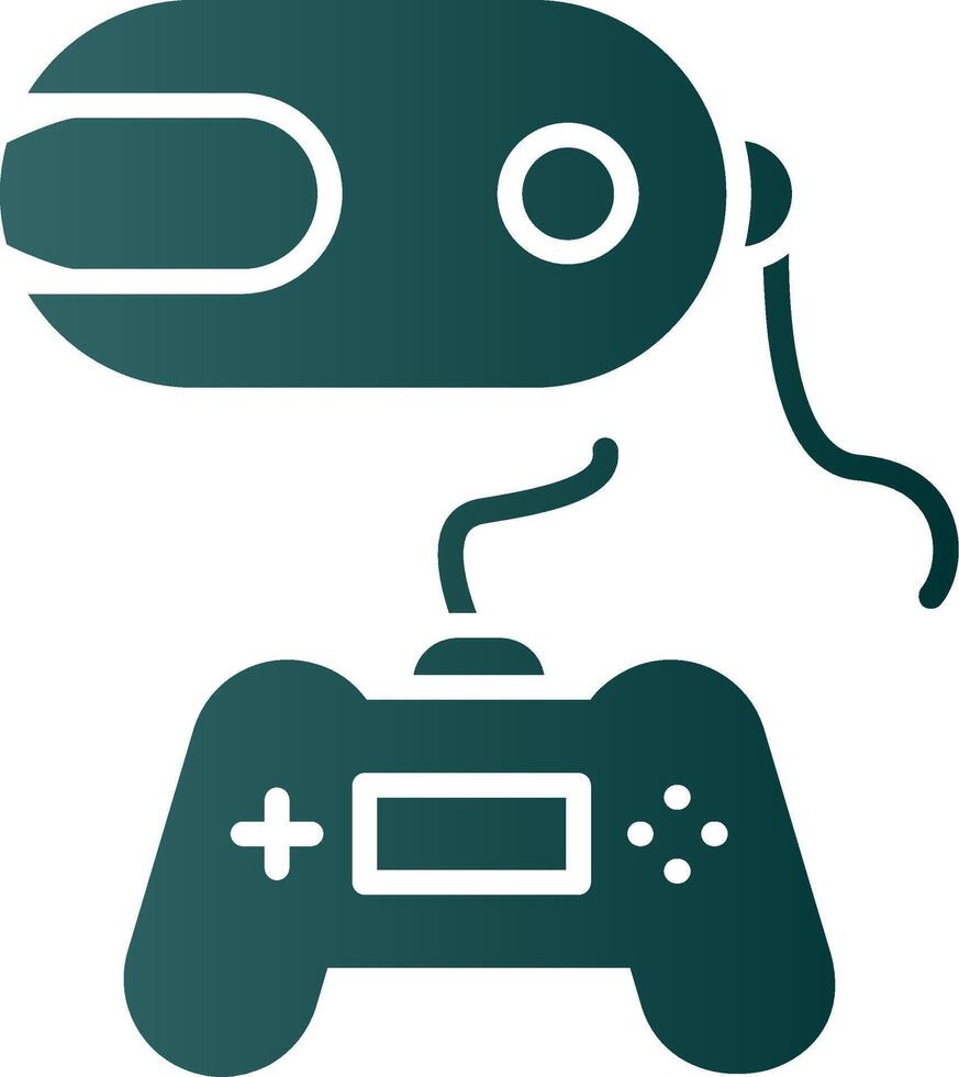 Vr Game Glyph Gradient Icon vector