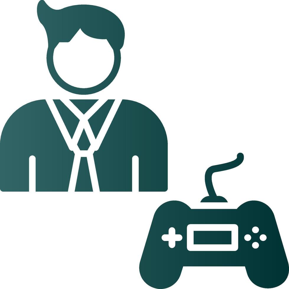 Gamer Glyph Gradient Icon vector