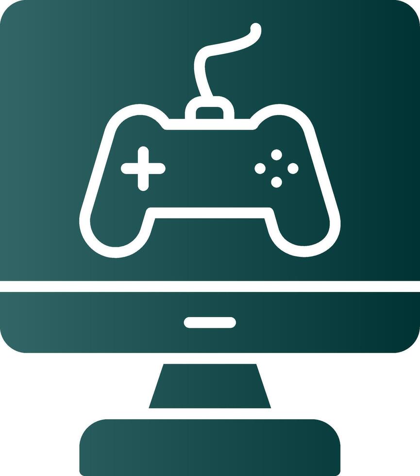 Game Glyph Gradient Icon vector