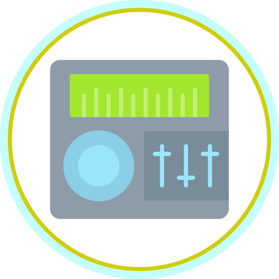 Sound Mixer Flat Circle Icon vector