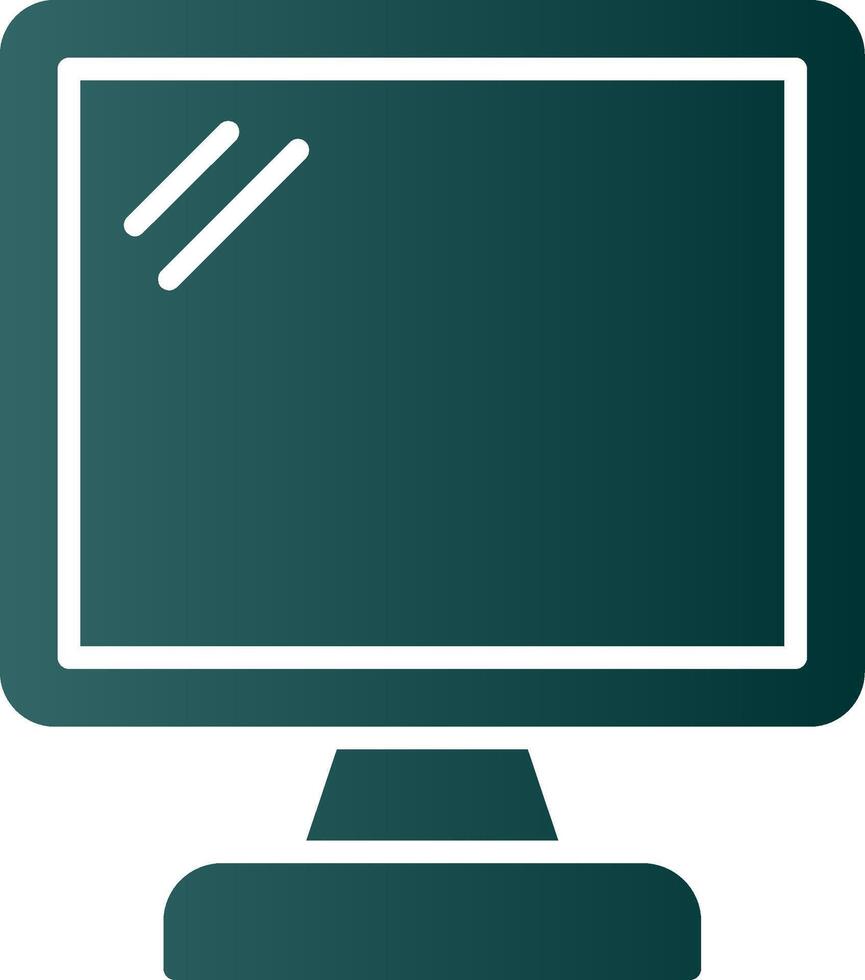 Monitor Screen Glyph Gradient Icon vector