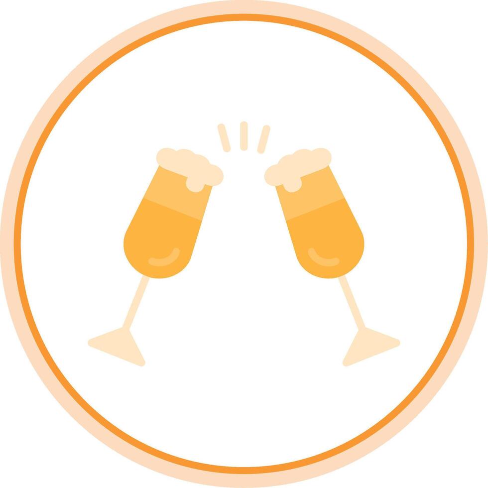 Cheers Flat Circle Icon vector