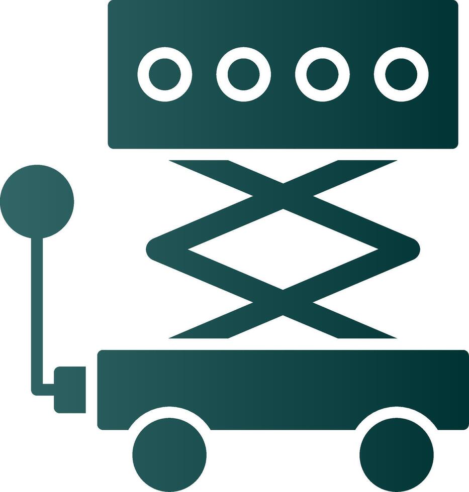 Scissor Lift Glyph Gradient Icon vector