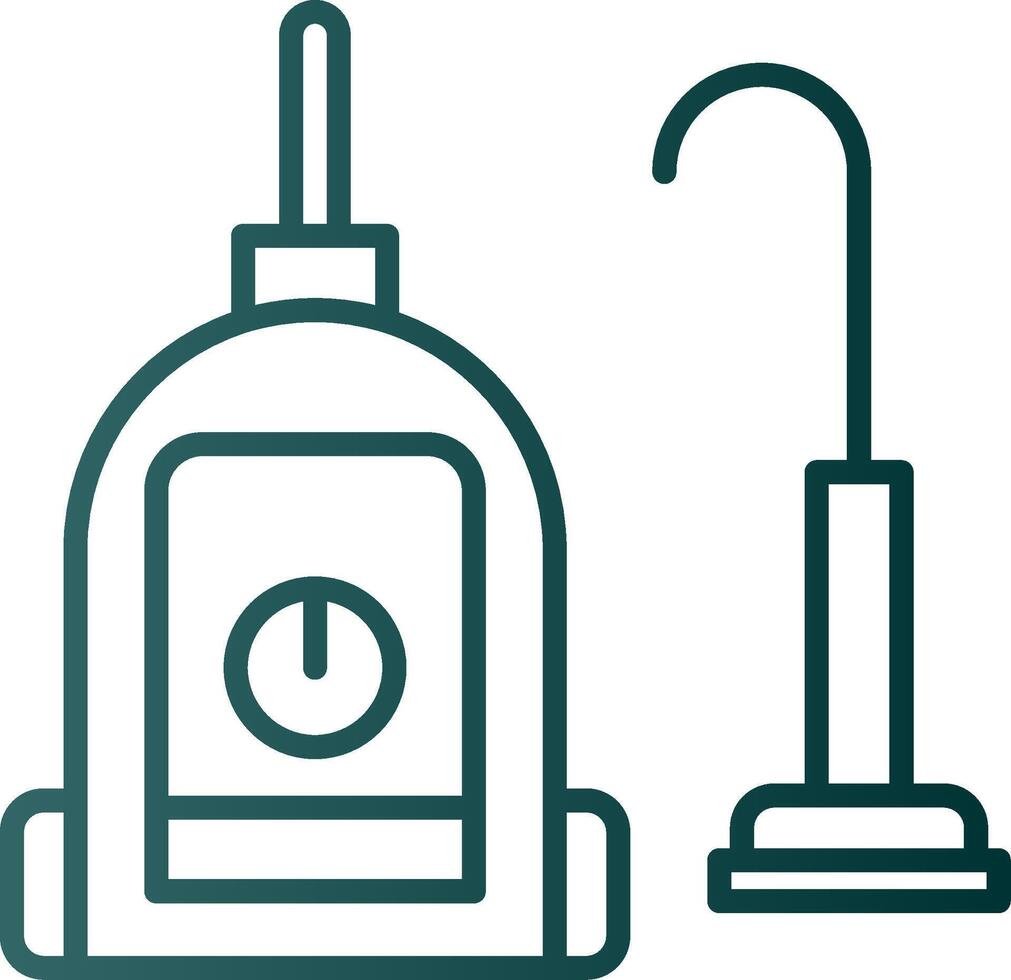 Vacuum Cleaner Line Gradient Icon vector