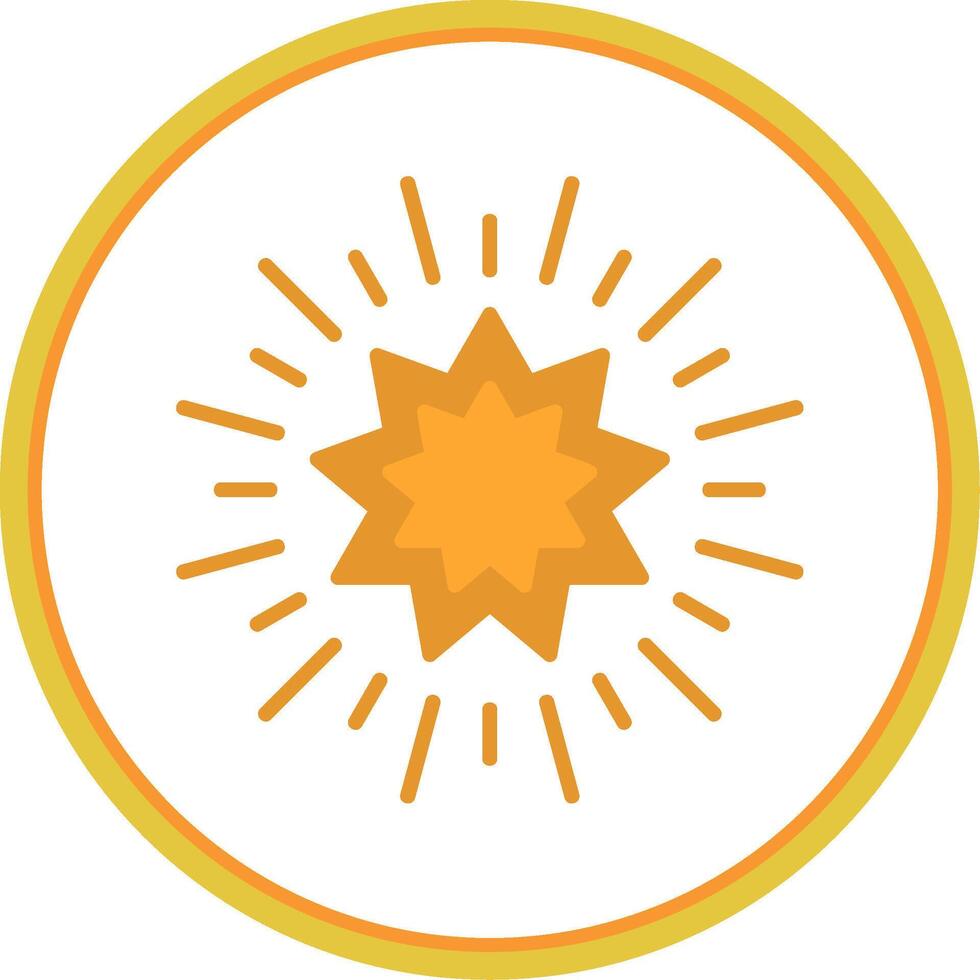 Stars Flat Circle Icon vector