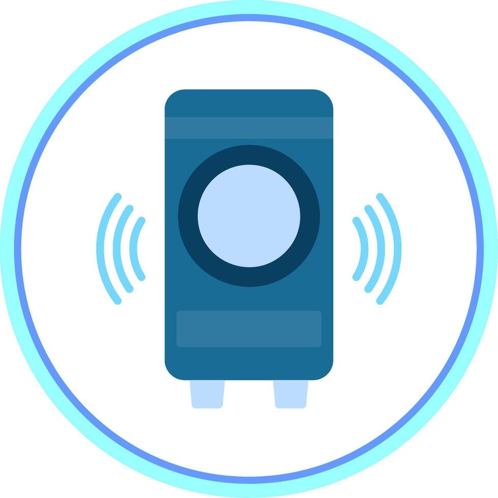 Woofer Flat Circle Icon vector