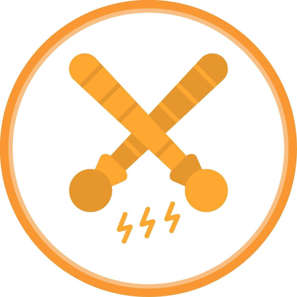 Drumsticks Flat Circle Icon vector