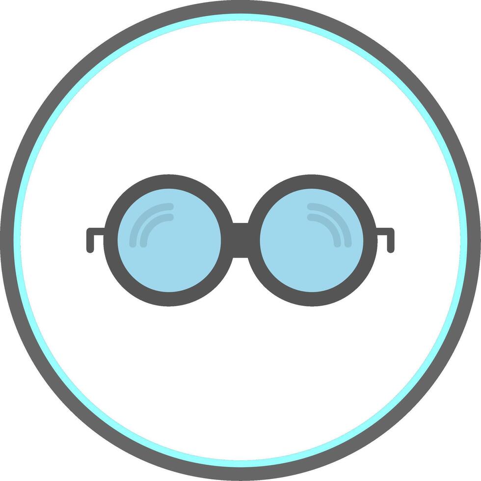 Glasses Flat Circle Icon vector