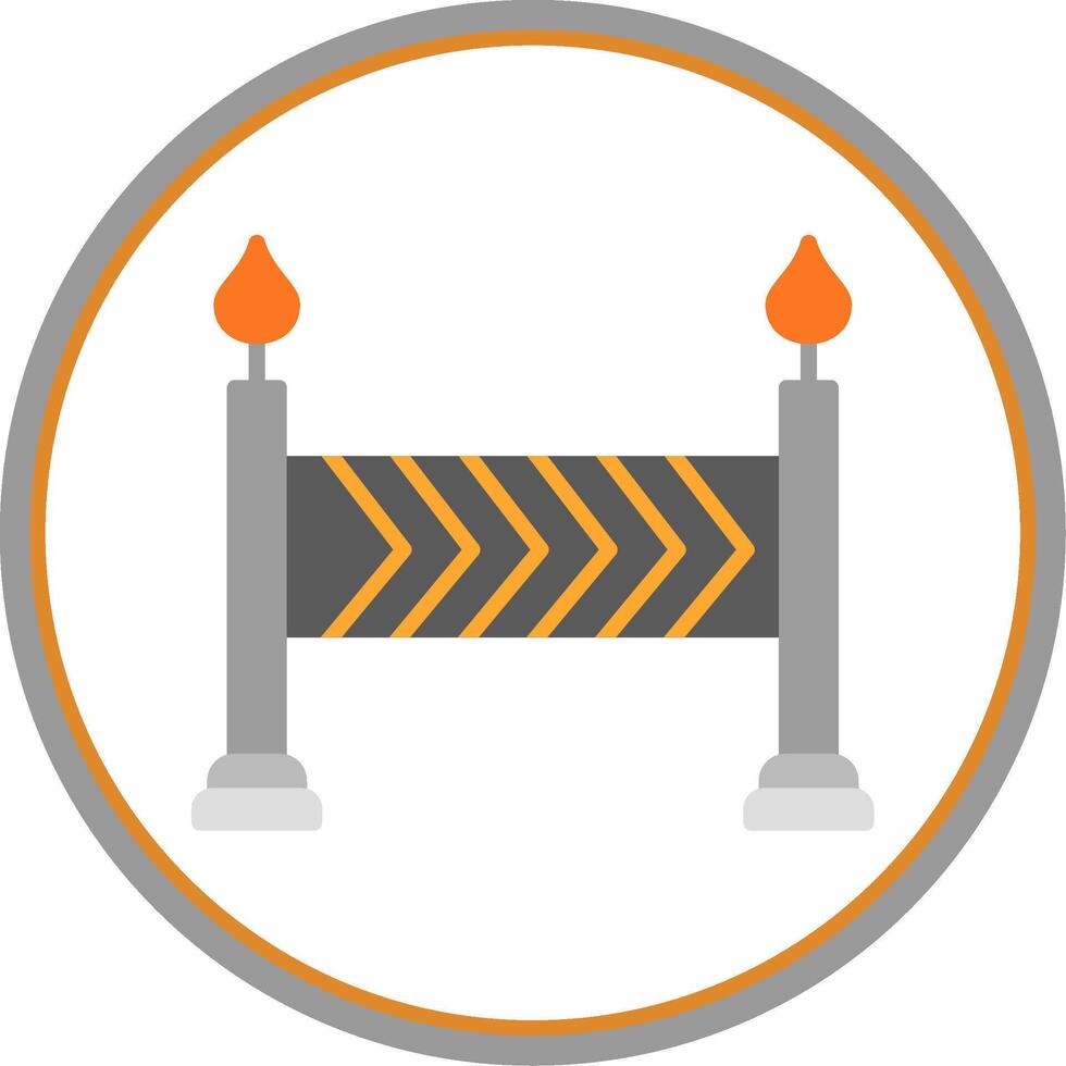Barrier Flat Circle Icon vector
