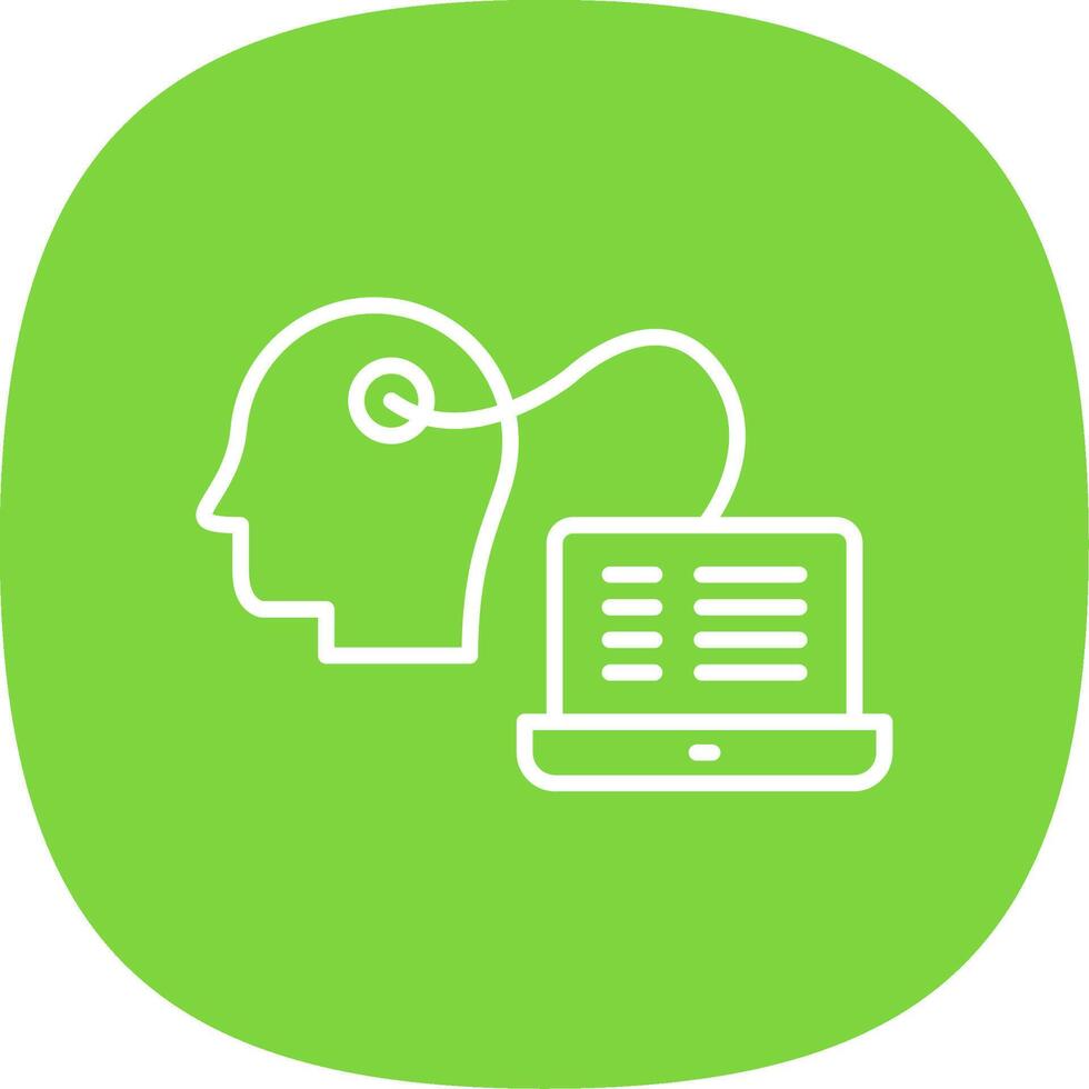 Android Line Curve Icon Design vector