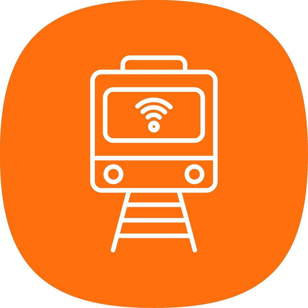 Train Line Curve Icon Design vector