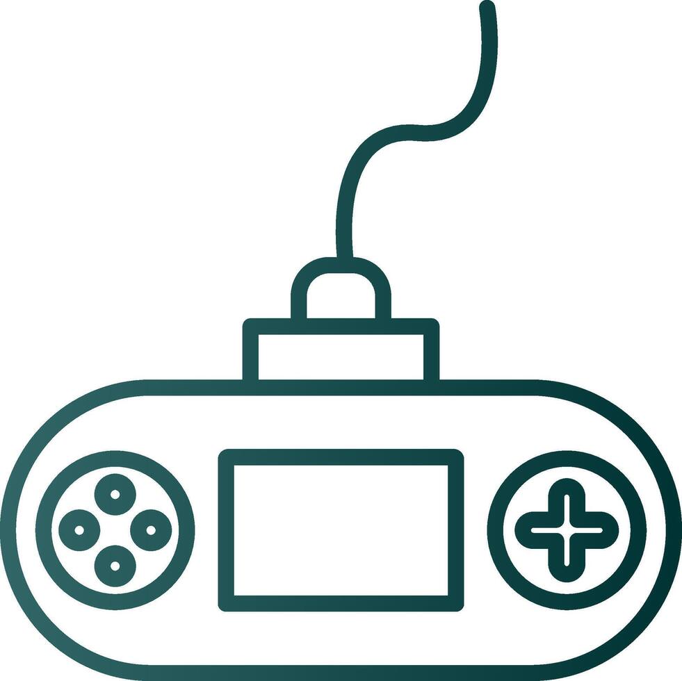 Console Line Gradient Icon vector