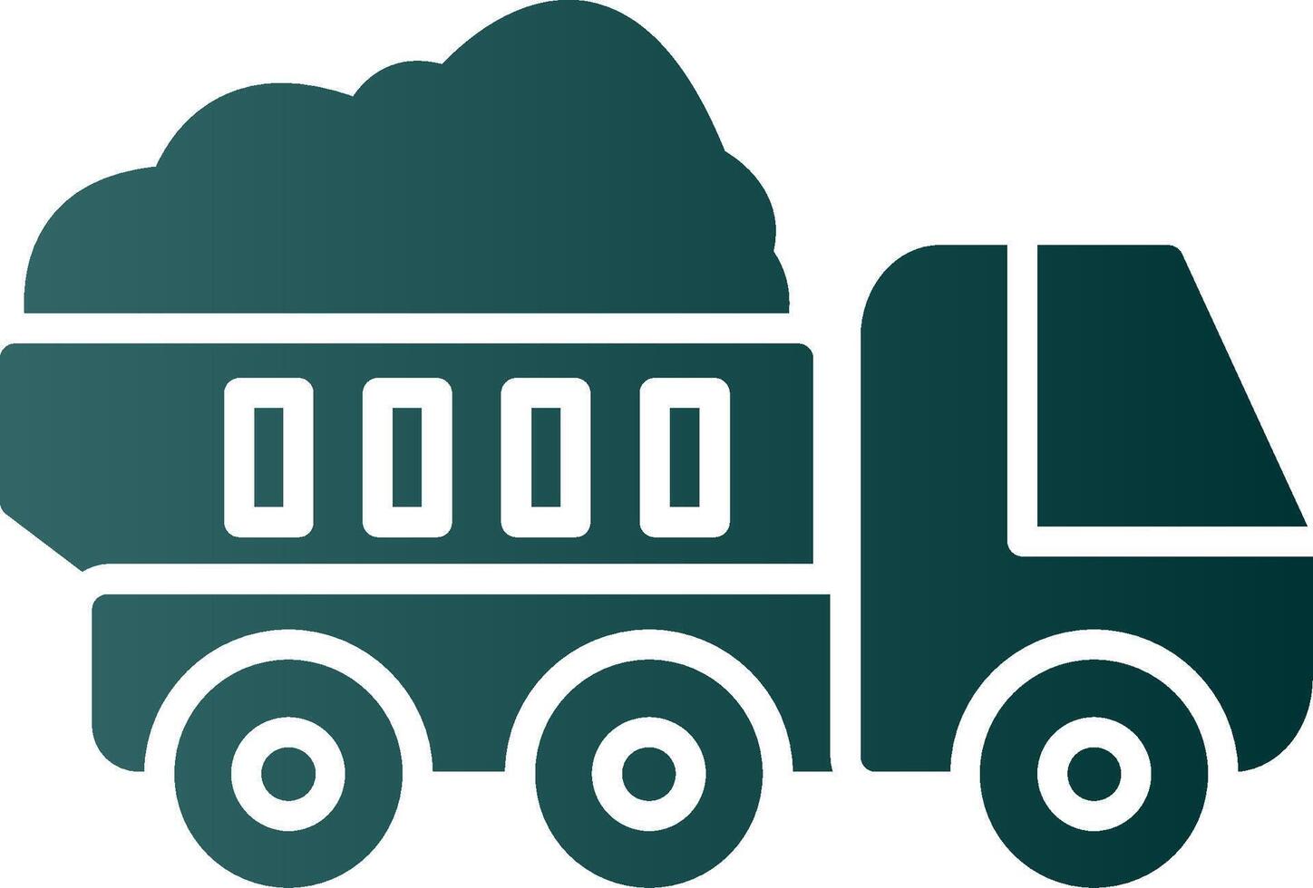 Dumper Truck Glyph Gradient Icon vector