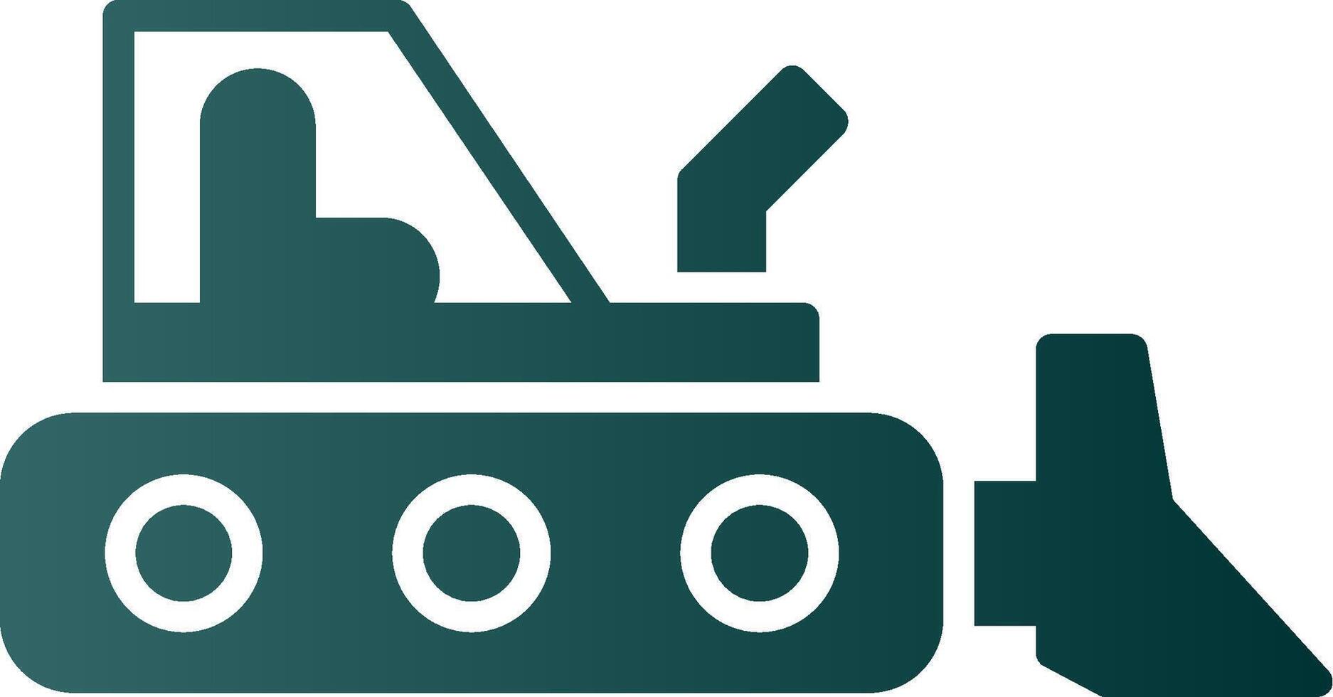 Bulldozer Glyph Gradient Icon vector