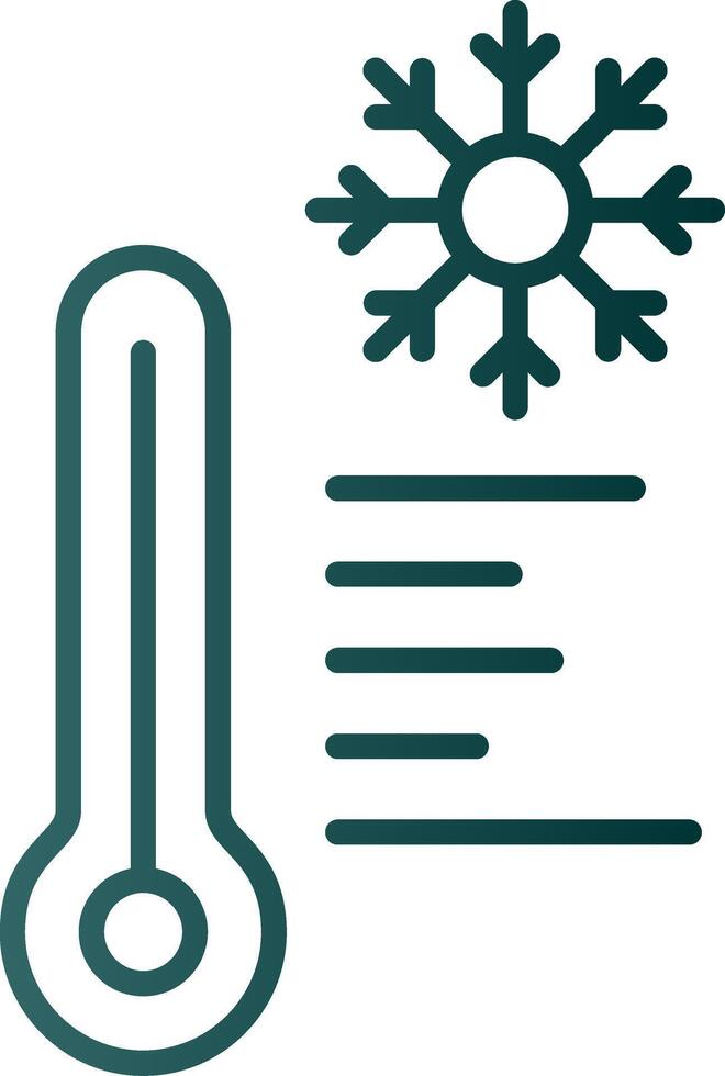 Cold Line Gradient Icon vector