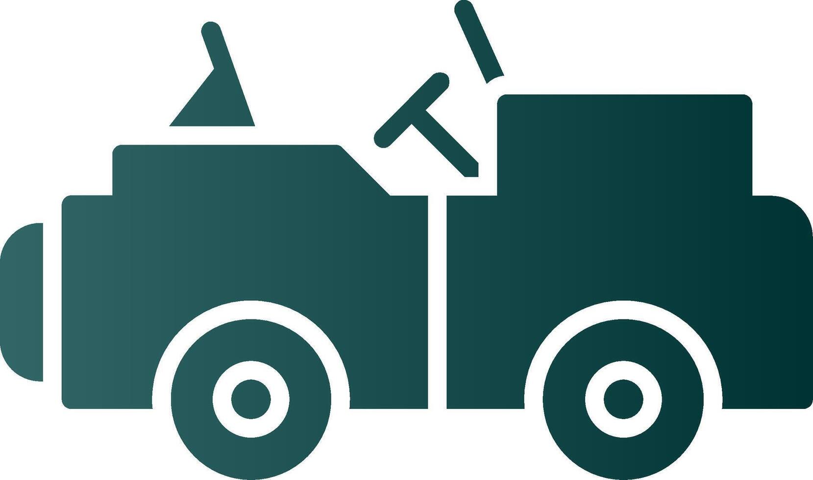 Jeep Glyph Gradient Icon vector