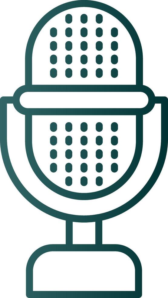 Microphone Line Gradient Icon vector